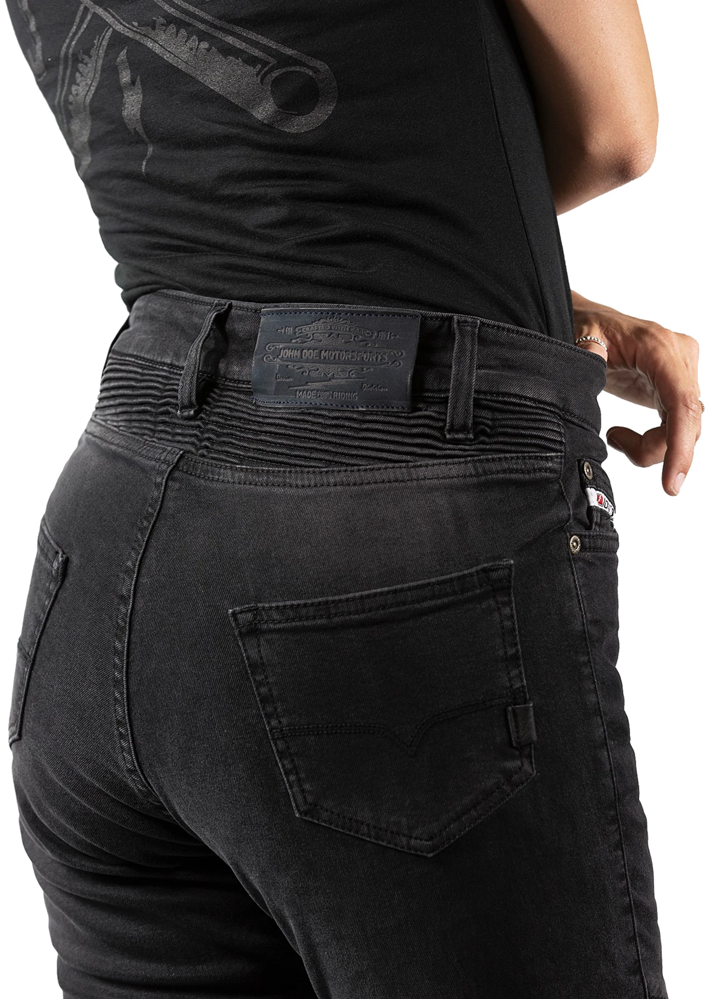 John Doe Betty Biker Jeans Black Used 11 John Doe Betty Biker Jeans Black Used - Afbeelding 9