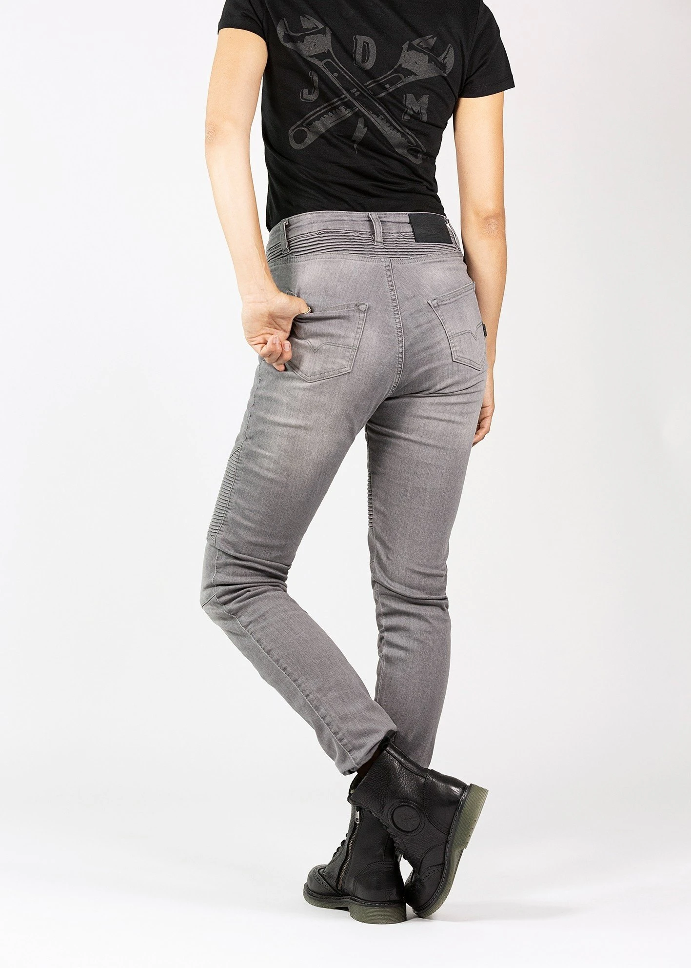 John Doe Betty Biker Jeans Light Grey 10 John Doe Betty Biker Jeans Light Grey - Afbeelding 8