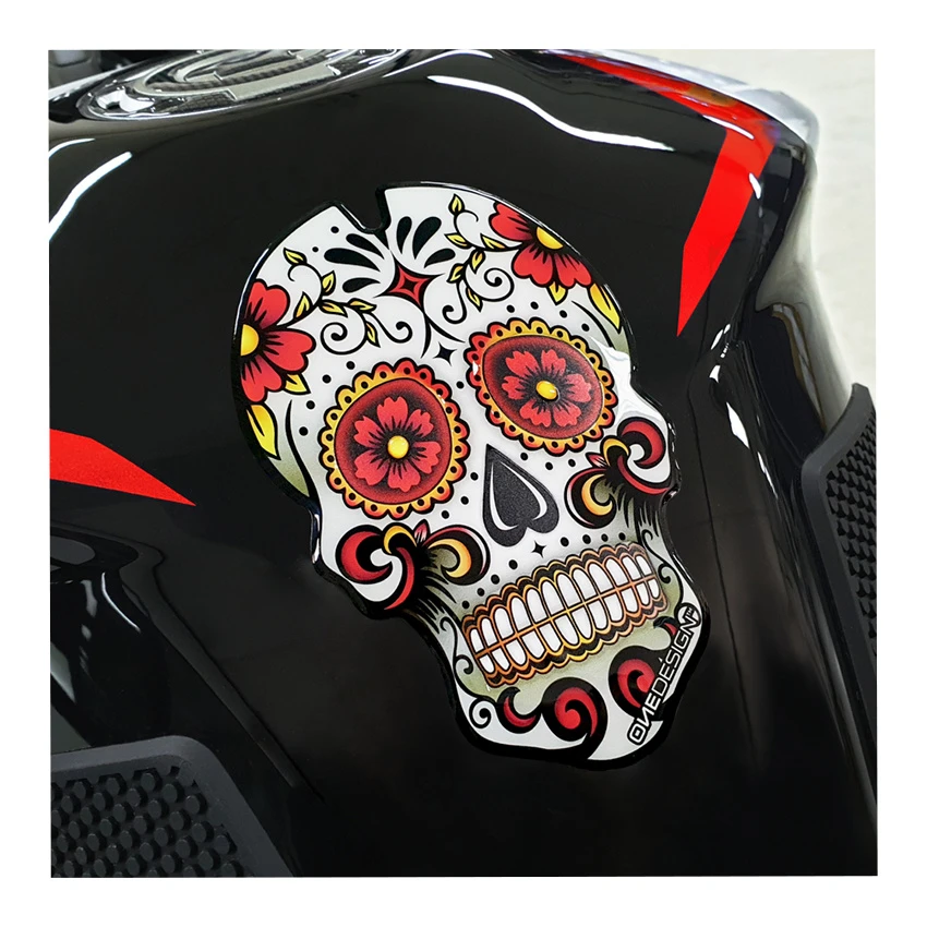 OneDesign Tank Pad Gold Skull 6 OneDesign Tank Pad Gold Skull - Afbeelding 4