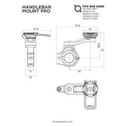 Quad Lock Handlebar Mount Pro -Motor Liefhebbers Winkel quad lock handlebar mount pro 2