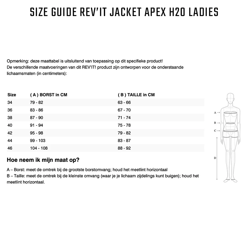 Rev'it Apex H2O Ladies Jacket 12 Rev'it Apex H2O Ladies Jacket - Afbeelding 10